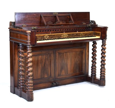 Lot 657 - Rosewood square piano