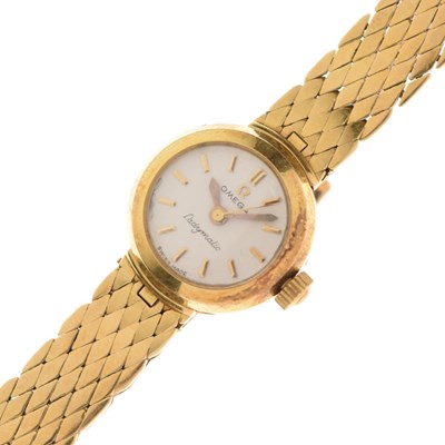 Lot 54 - Omega Ladymatic - Lady's 18ct gold bracelet watch