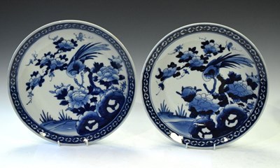 Lot 578 - Pair of early 20th Century Japanese blue and white plates