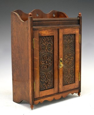 Lot 717 - Late Victorian/Edwardian smokers cabinet and contents